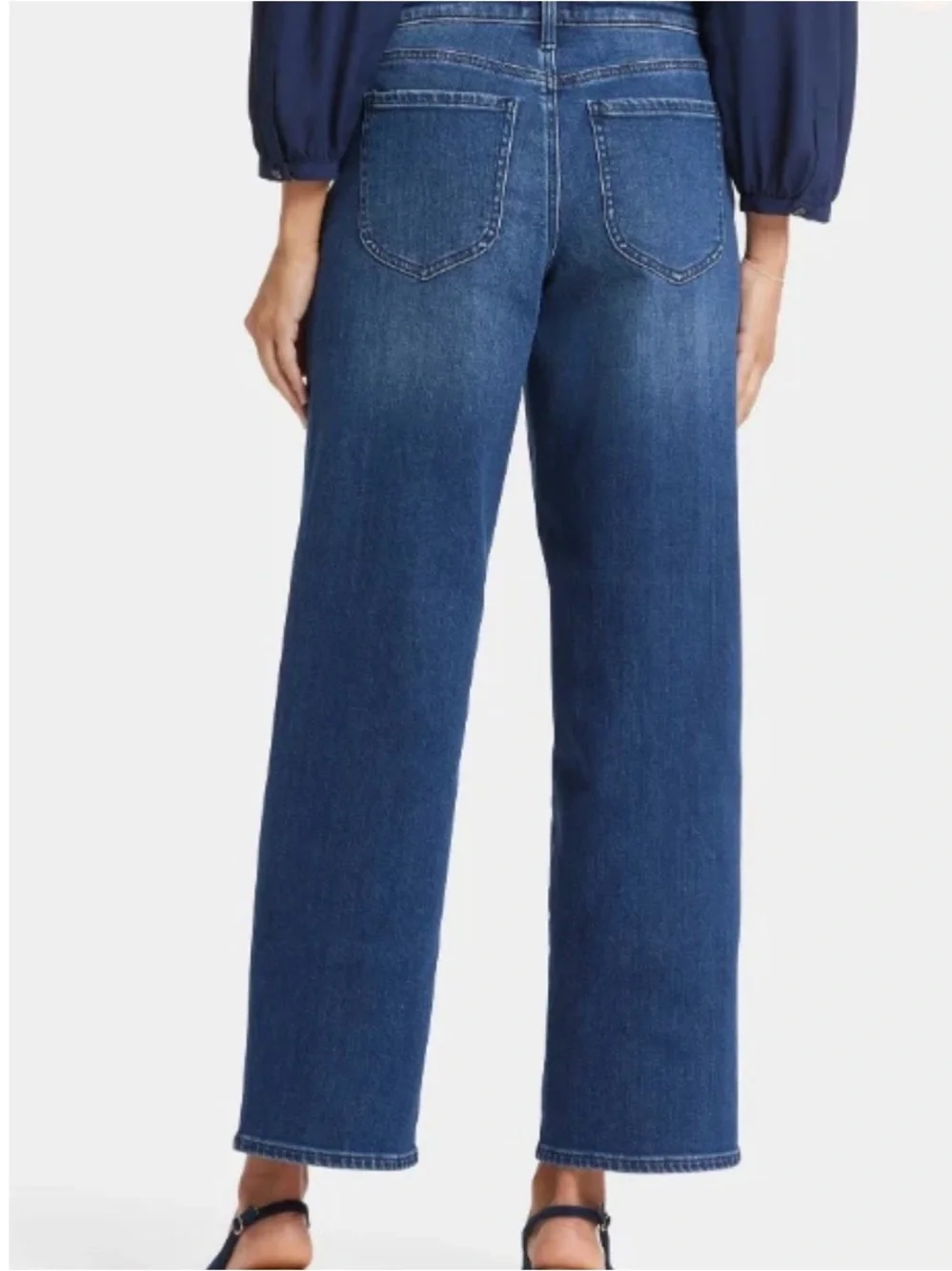 NYDJ JEMMA BARREL JEAN SIZE 12 MID WASH GREAT CONDITION